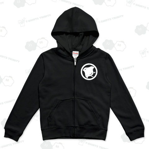 丸に千鳥【家紋・グランジ加工タイプ】