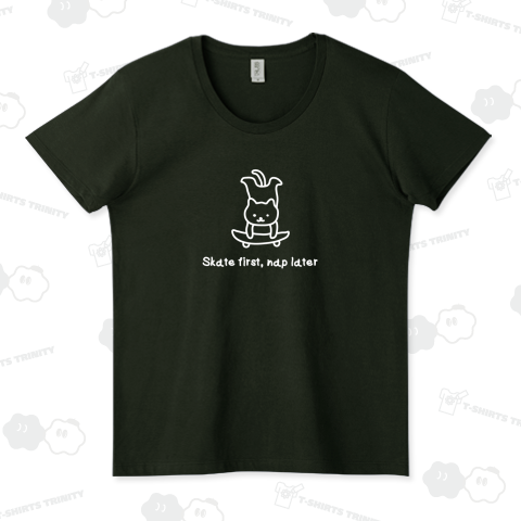 スケボー猫【ゆる猫イラスト】