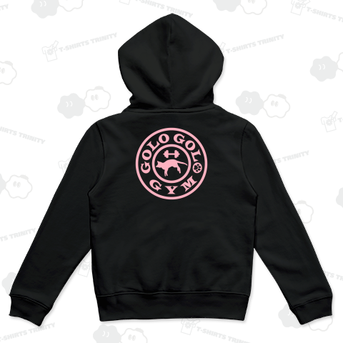 【背面】ゴロゴロジム【猫・パロディー商品】文字ピンク