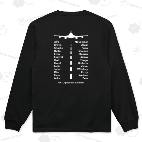 【背面】NATOフォネティックコード【マニアックデザイン】文字白