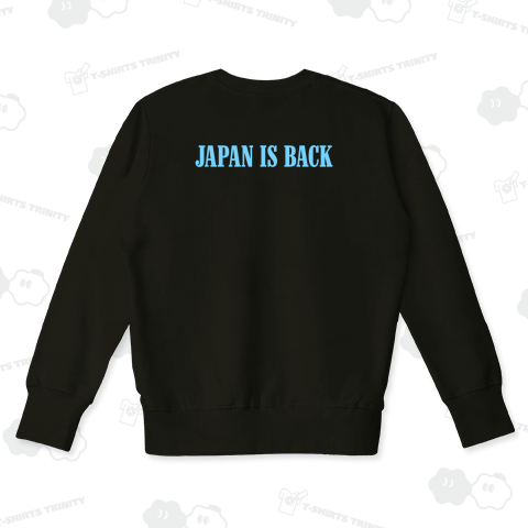 【背面】JAPAN IS BACK(ジャパン・イズ・バック)文字ライトブルー