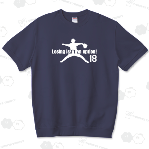 Losing isn’t an option!(何としても負けるわけにはいかないので)【野球デザイン・名言】文字白