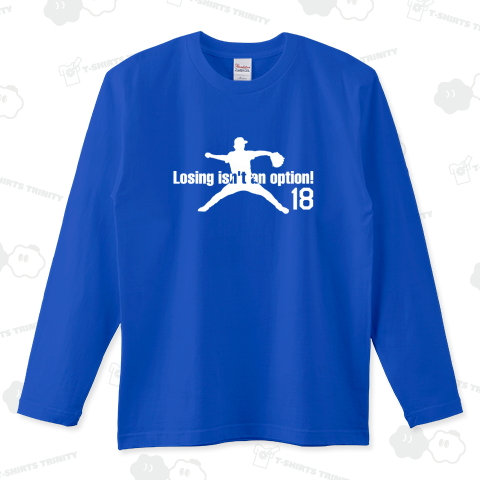 Losing isn’t an option!(何としても負けるわけにはいかないので)【野球デザイン・名言】文字白