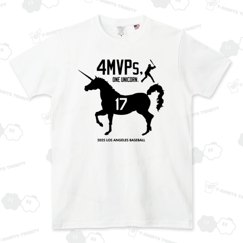 4MVPS,ONE UNICORN.(4度のMVP、1匹のユニコーン)【野球デザイン