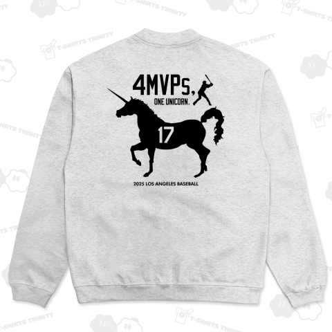 【背面】4MVPS,ONE UNICORN.(4度のMVP、1匹のユニコーン)【野球デザイン】