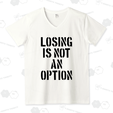 LOSING IS NOT AN OPTION・負けるという選択肢はない・ステンシルタイポグラフィー【野球名言・流行語】文字黒