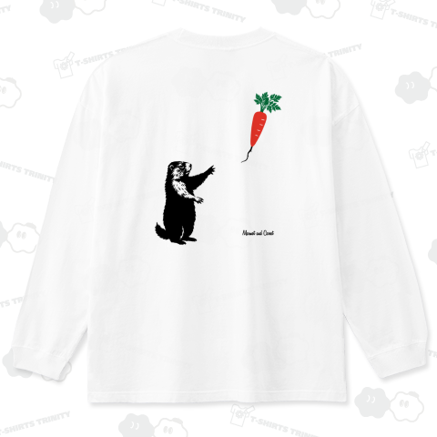 【背面】マーモットと人参【●ンクシー風パロディー】