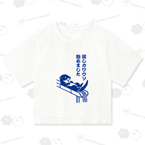 流しカワウソ始めました(文字ブルー)