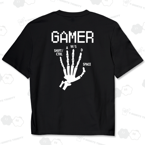 【背面】ゲーマー GAMER 文字白(マニアックデザイン)