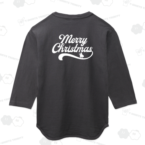 【背面】メリークリスマス&サンタ(文字白)