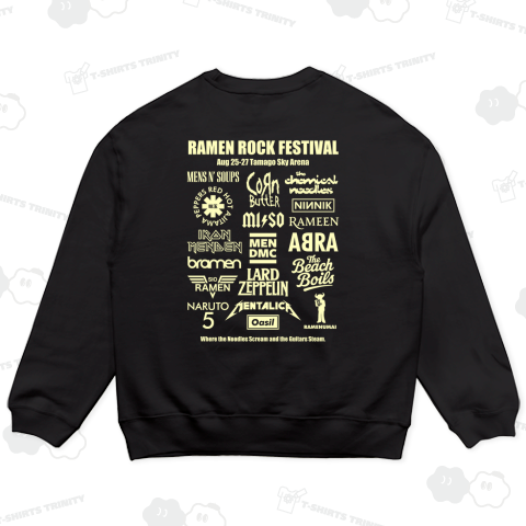 【背面】ラーメンロックフェスティバル【パロディー商品】文字クリームイエロー