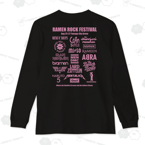 【背面】ラーメンロックフェスティバル【パロディー商品】文字あずきピンク