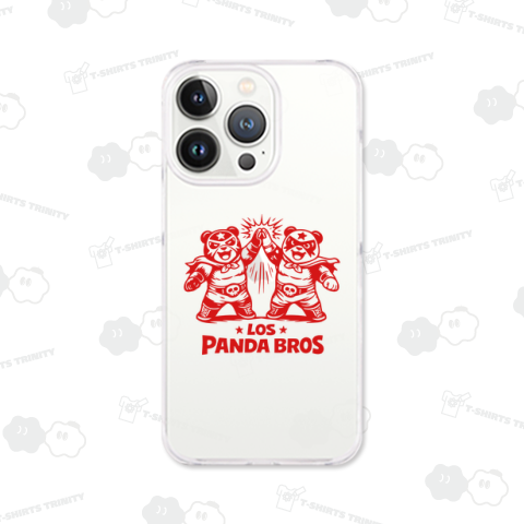 【パンダ・ルチャ】パンダルチャ・ブラザース【プロレス・ルチャリブレ・覆面パンダ】文字レッド