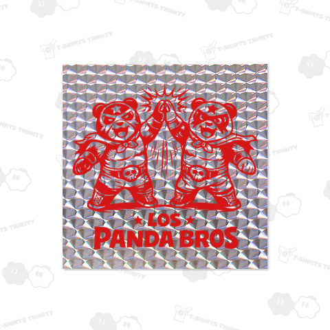 【パンダ・ルチャ】パンダルチャ・ブラザース【プロレス・ルチャリブレ・覆面パンダ】文字レッド