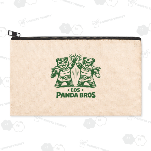 【パンダ・ルチャ】パンダルチャ・ブラザース【プロレス・ルチャリブレ・覆面パンダ】 文字グリーン