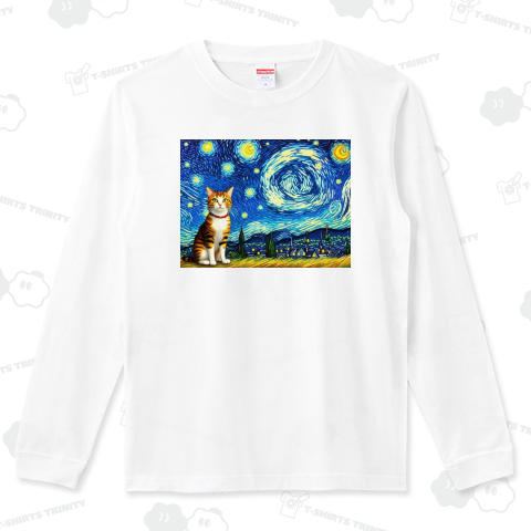 猫 星月夜 ゴッホ風 CAT