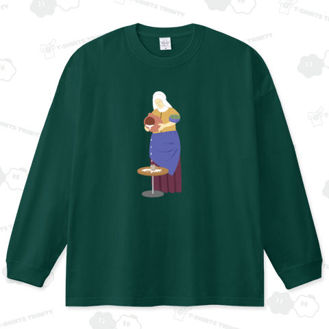 牛乳をこぼす女