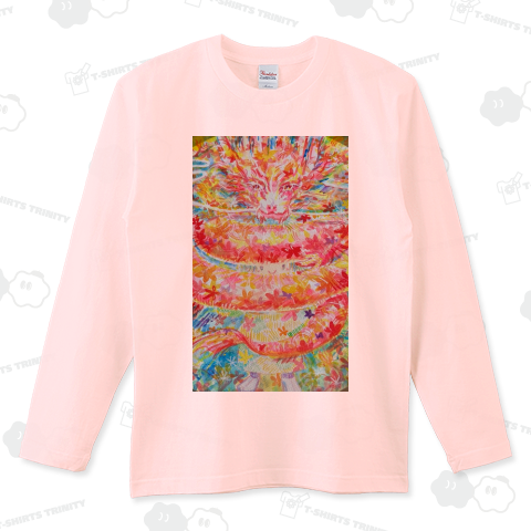 紅葉赤龍。紅蓮華、雅ちゃん ロングTシャツ(5.6オンス)