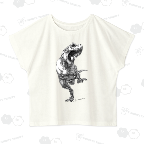 ティラノサウルス [スケッチ]（ドルマンTシャツ）|デザインTシャツ通販