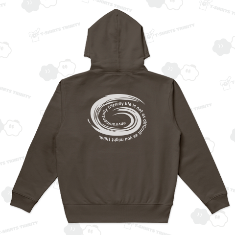 エコライフのメッセージロゴTシャツ。