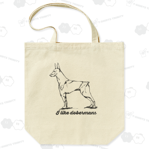 手書きのドーベルマンの線画