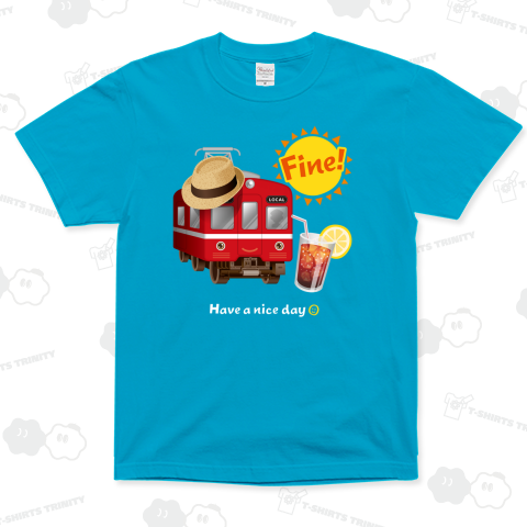 赤い電車「 Fine ! 」 文字色 : 白 ver.