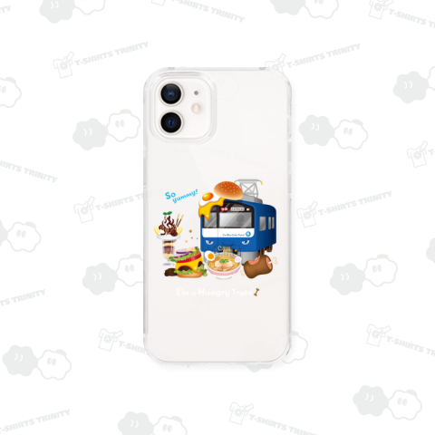 青い電車「 お腹すいた ! 」 文字色 : 白 ver.