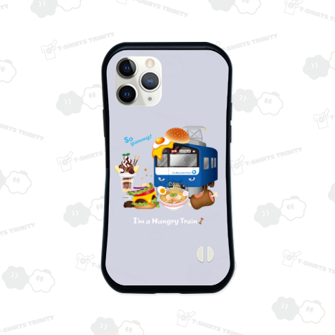 青い電車「 お腹すいた ! 」 文字色 : 白 ver.