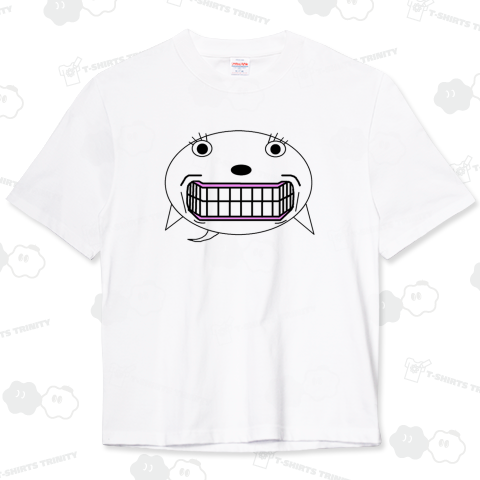 白いお化け顔面