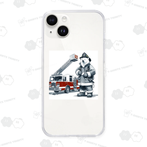 しろくまと消防車