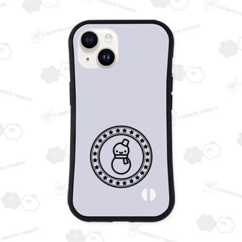 ロゴ風雪だるま