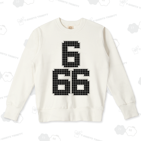 数字ロゴ【 666 】-01 白と黒 悪魔 悪魔主義 オカルト