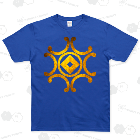 家紋 外六つ鐶に丸に釘抜 -01 金箔フェイク柄 カスタマイズ可能