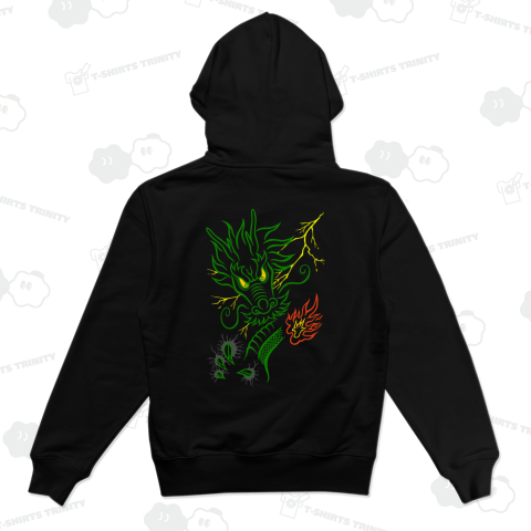 【バックプリント】龍を中華風で