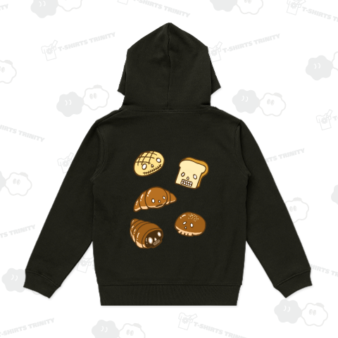 【バックプリント】ドクロ風味なパン