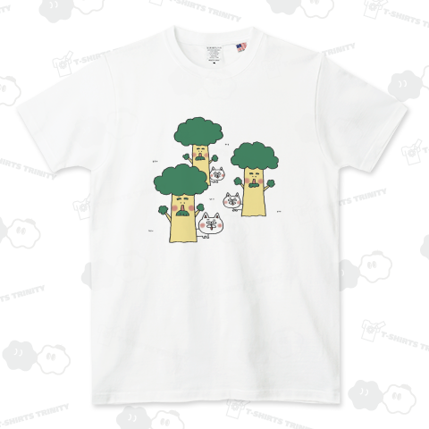 木のかげからにゃー