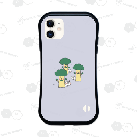 木のかげからにゃー