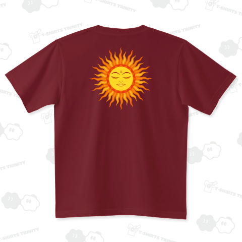 目を閉じた太陽神(背面)