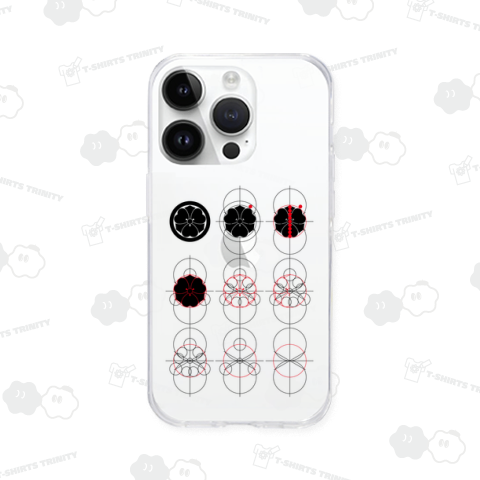 丸に剣酢漿草の作図