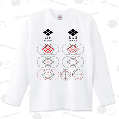 割り菱と武田菱の作図(六つ割り応用)