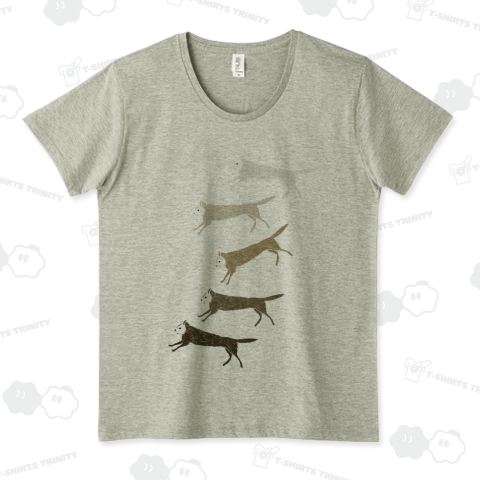 LOVELOVEDOG UネックTシャツ(4.3オンス)