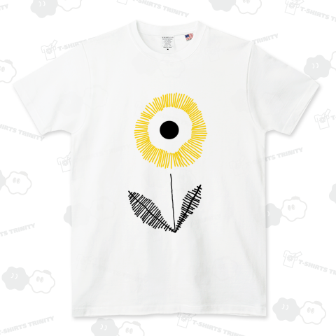 昭和レトロポップ花柄デザイン「YELLOW FLOWER」