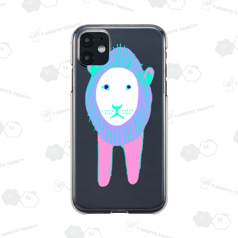 ゆめかわデザインTシャツ「ライオン」/カラフル ポップ