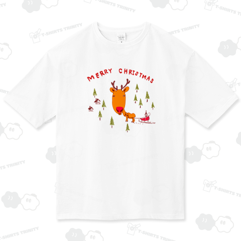 クリスマスTシャツ@サンタクロースとトナカイ
