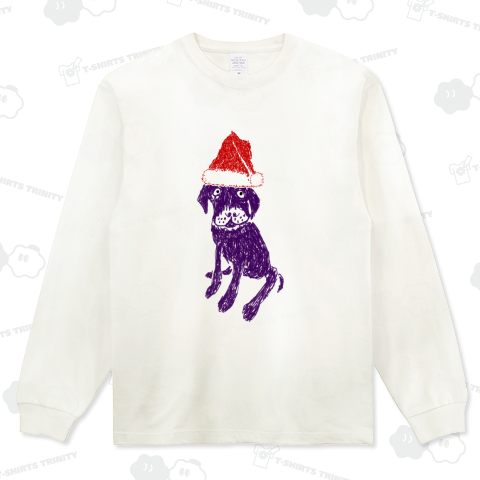 クリスマスTシャツ@サンタクロースなラブラドール