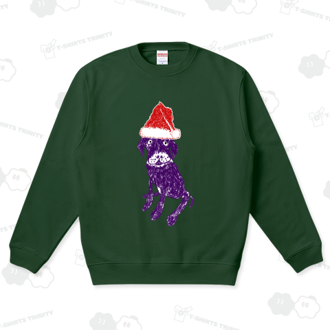 クリスマスTシャツ@サンタクロースなラブラドール