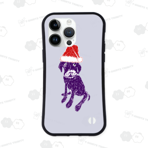 クリスマスTシャツ@サンタクロースなラブラドール