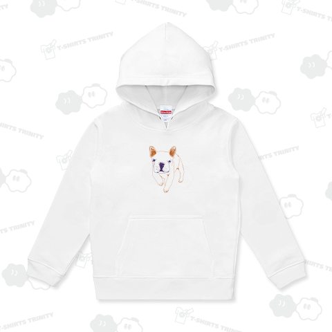 フレンチブルドッグデザインTシャツ「まってまってえ」