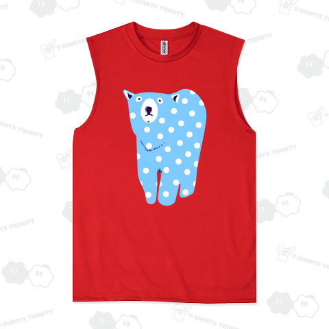 この夏おすすめ!涼しいデザイン「水玉のクマちゃん」<おしゃれ用>*クマさんTシャツ特集に掲載されました!