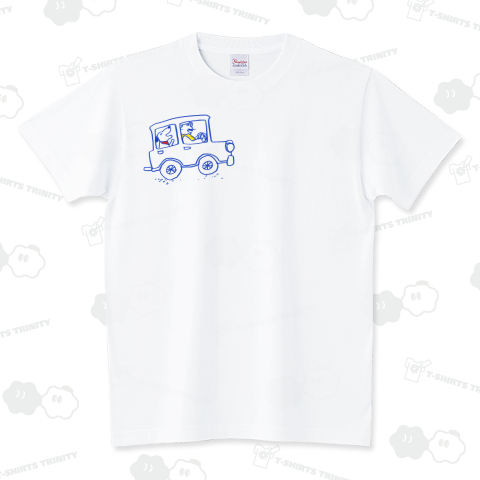 いぬとおじさん たのしいドライブ スタンダードTシャツ(5.6オンス)